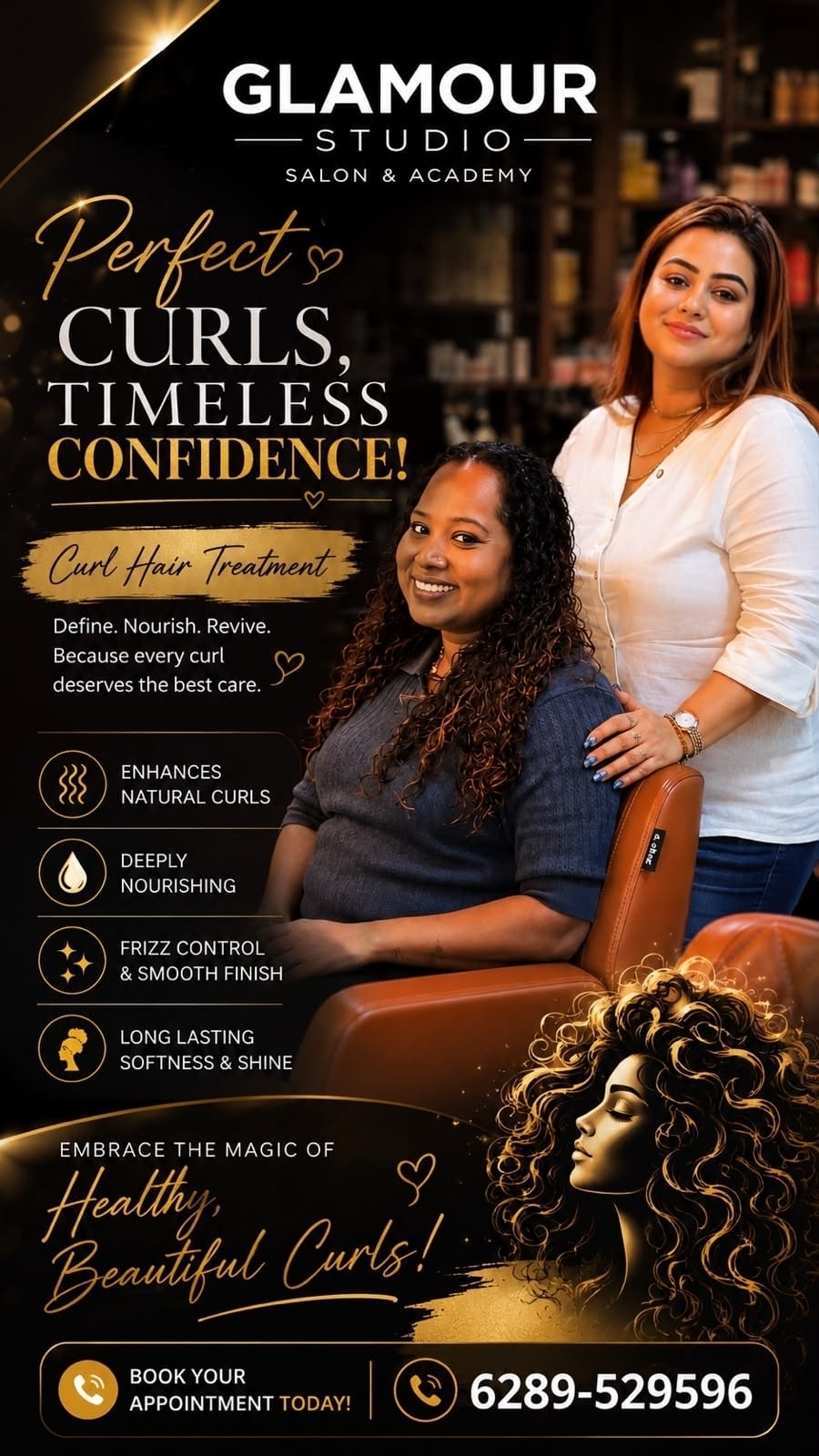 Perfect curls, timeless confidence
