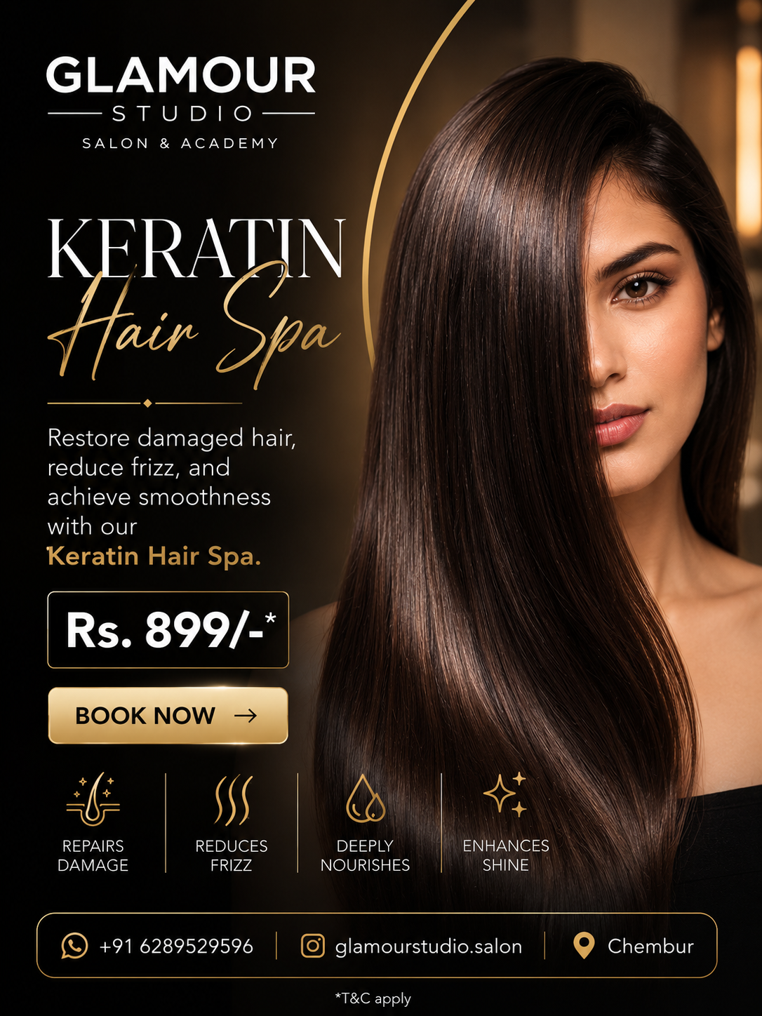 Keratin Hair Spa — Silky-smooth hair, only ₹899